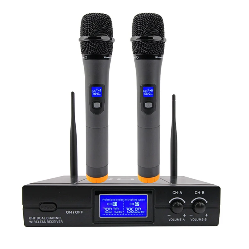 Système micro sans fil Mac Mah UHF 200 : deux micros main et un récepteur