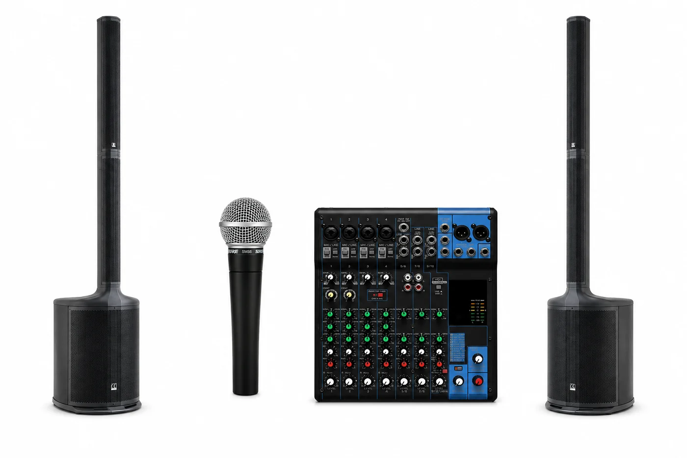 Pack deux enceintes MOJO 1200 Line Evo avec table de mixage et micro